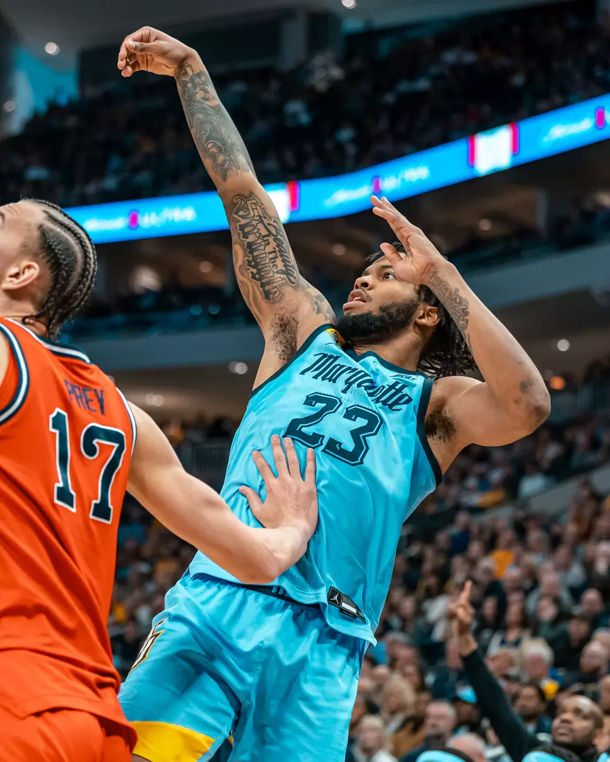 #20 Marquette Men's Basketball defeats #6 St.Johns 86-84  on Saturday, March 8th, 2025 at Fiserv Forum in Milwaukee, WI.