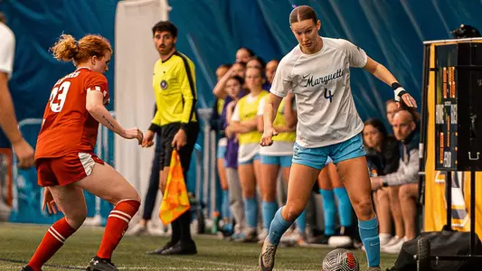 4 Carly Christopher
Marquette Womens Soccer scrimmages Wisconsin on April 26th, 2025 at Valley Fields in Milwaukee, WI.
