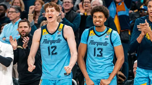 12 Ben Gold, 13 Royce Parham
#21 Marquette Men's Basketball defeats Providence 82-52 on Tuesday, February 25th, 2025 at Fiserv Forum in Milwaukee, WI