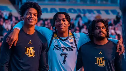 10 Damarius Owens, 7 Zaide Lowery, 55 Cameron Brown
#21 Marquette Men's Basketball defeats Providence 82-52 on Tuesday, February 25th, 2025 at Fiserv Forum in Milwaukee, WI