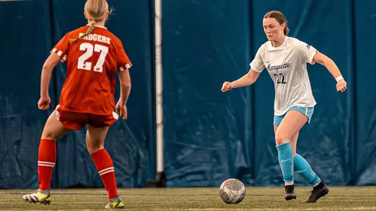 22 Clare Shea
Marquette Womens Soccer scrimmages Wisconsin on April 26th, 2025 at Valley Fields in Milwaukee, WI.
