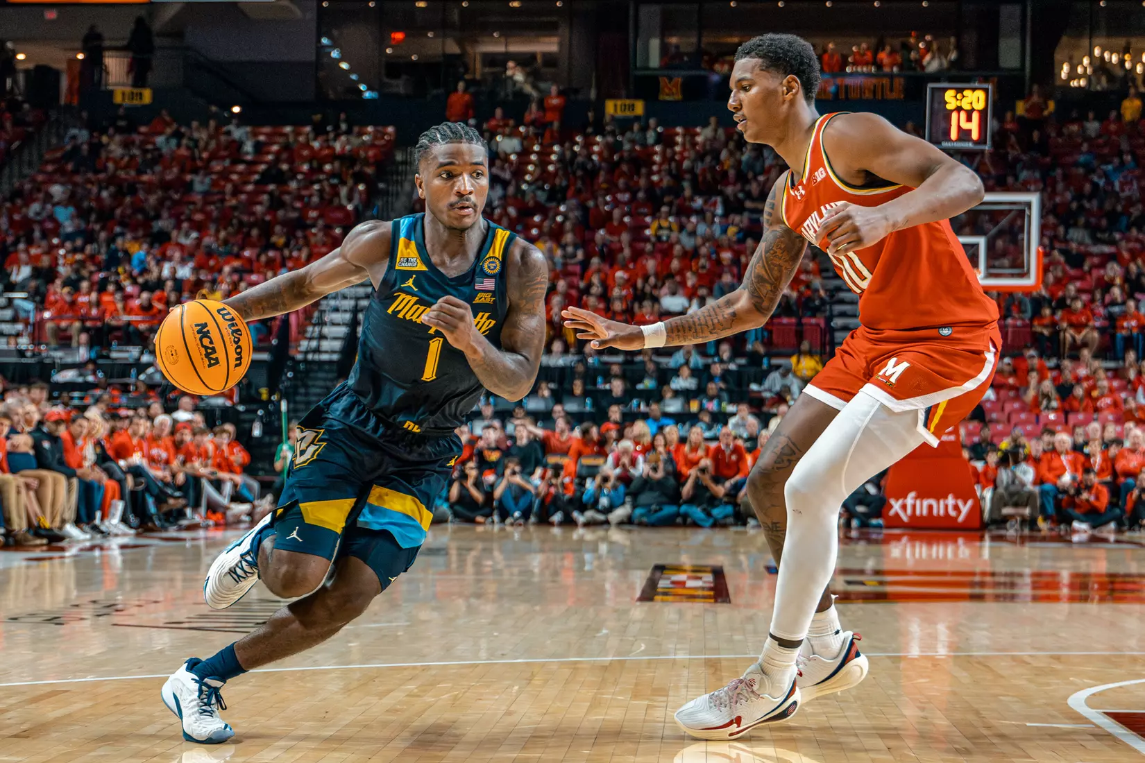 1 Kam Jones
#15 Marquette Men's Basketball defeats Maryland 78-74 on November 51th, 2024 at the Xfinity Center in College Park, Maryland