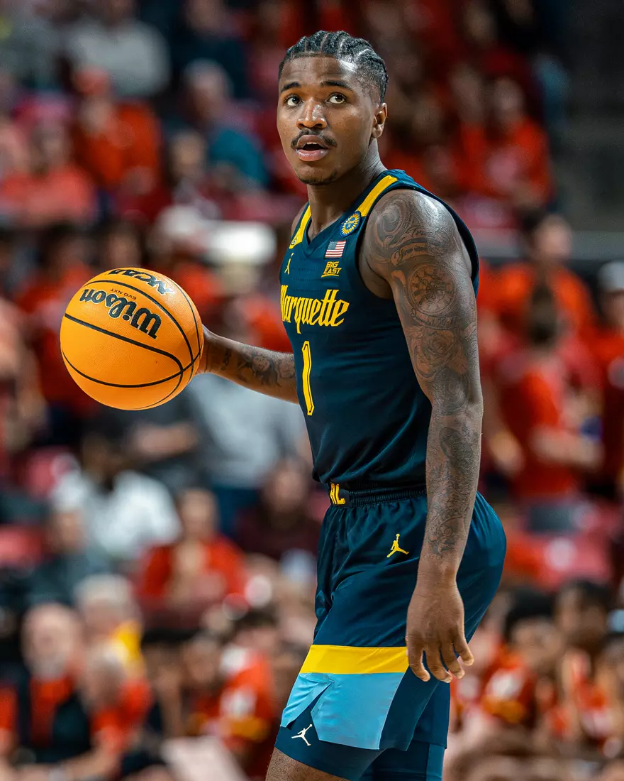 1 Kam Jones
#15 Marquette Men's Basketball defeats Maryland 78-74 on November 51th, 2024 at the Xfinity Center in College Park, Maryland