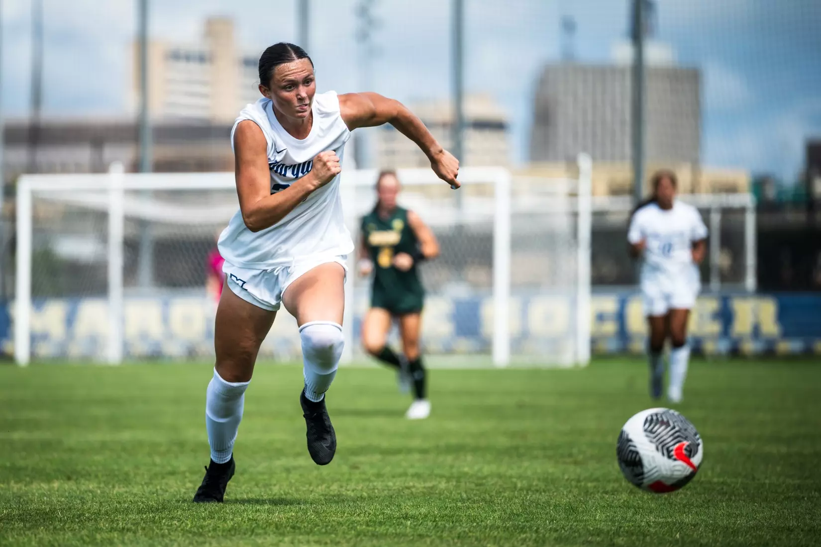 Marquette Womans Soccer defeats NDSU 2-0 at Valley fields in Milwaukee, WI on August 17th, 2025.