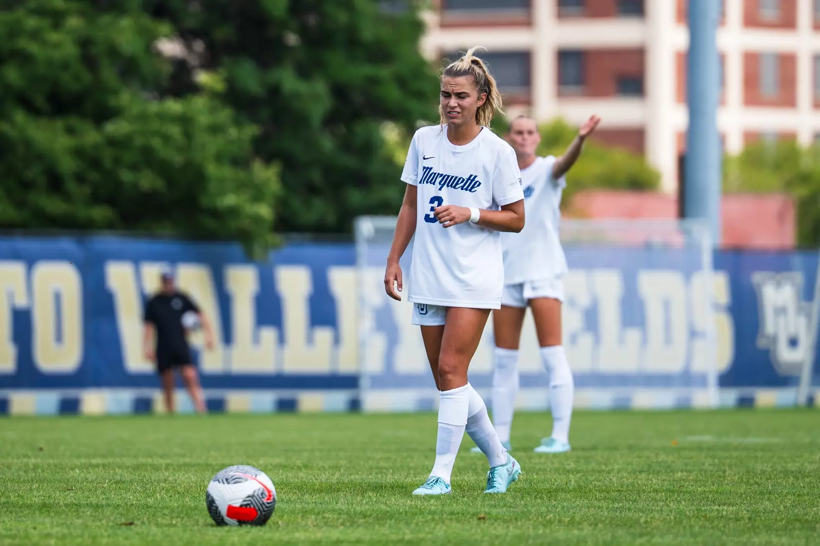 Marquette Womans Soccer defeats NDSU 2-0 at Valley fields in Milwaukee, WI on August 17th, 2025.