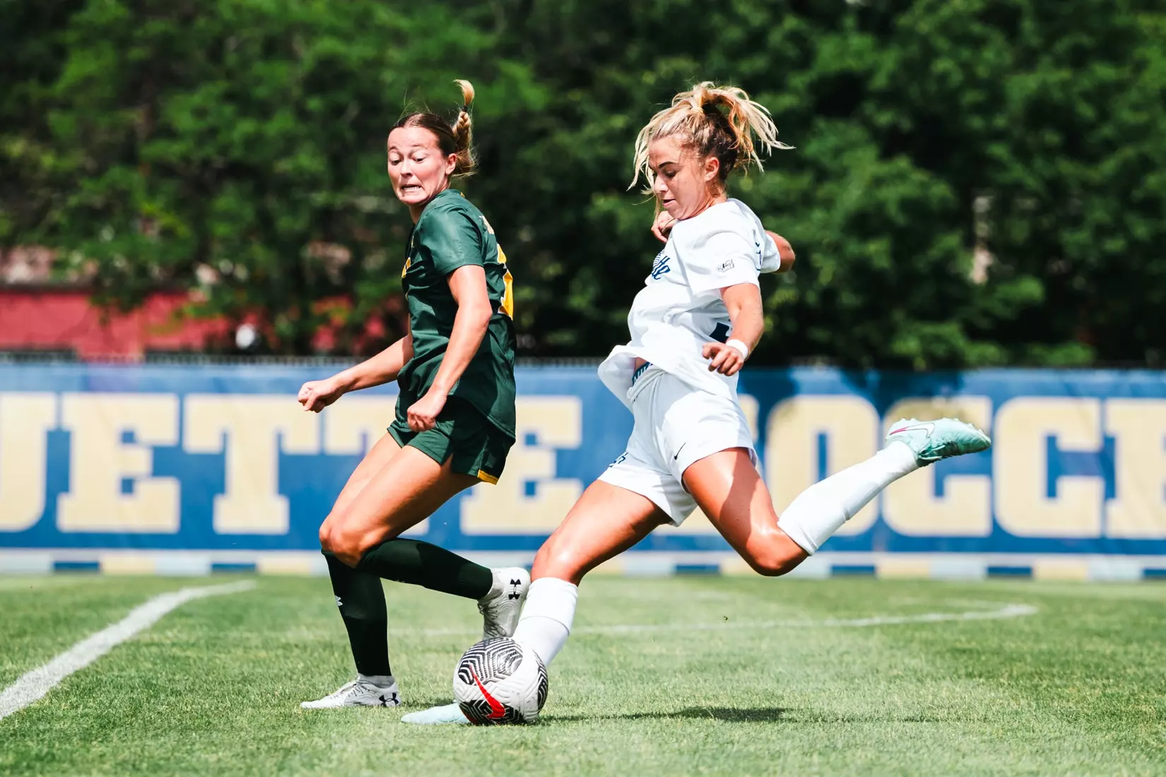 Marquette Womans Soccer defeats NDSU 2-0 at Valley fields in Milwaukee, WI on August 17th, 2025.