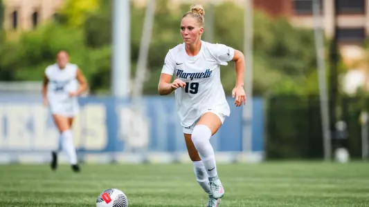 Marquette Womans Soccer defeats NDSU 2-0 at Valley fields in Milwaukee, WI on August 17th, 2025.