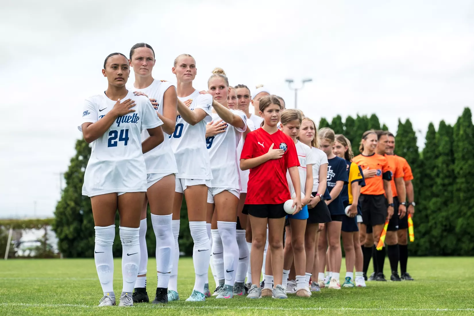 Marquette Womans Soccer defeats NDSU 2-0 at Valley fields in Milwaukee, WI on August 17th, 2025.
