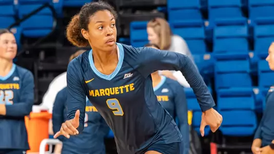 Marquette Volleyball scrimmages at the Al McGuire Center in Milwaukee, WI on Augest 15th, 2025.