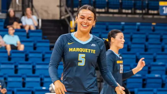 Marquette Volleyball scrimmages at the Al McGuire Center in Milwaukee, WI on Augest 15th, 2025.