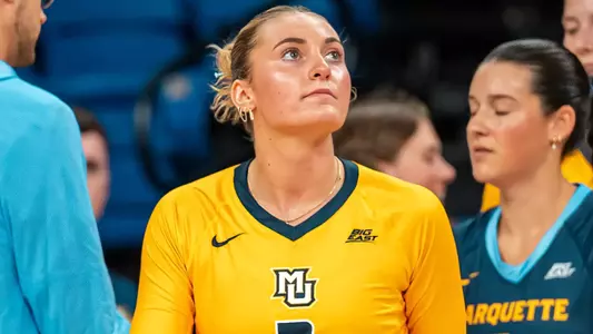 Marquette Volleyball scrimmages at the Al McGuire Center in Milwaukee, WI on Augest 15th, 2025.