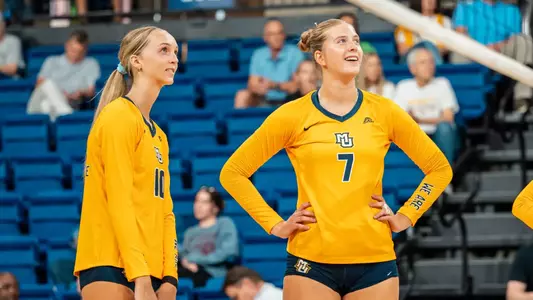 Marquette Volleyball scrimmages at the Al McGuire Center in Milwaukee, WI on Augest 15th, 2025.