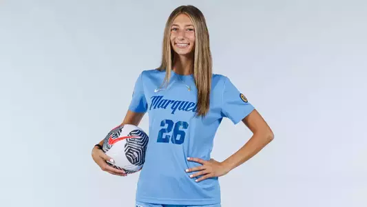 Marquette Womens Soccer poses for Media Day pictures at the Al McGuire Center in Milwaukee, WI on July 31st, 2025.