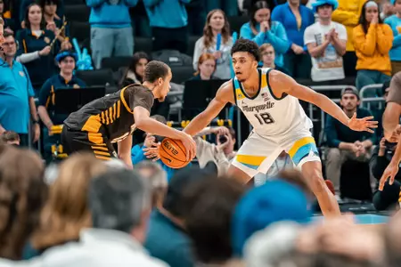 Marquette Vs Valparaiso
18 Caedin Hamilton
Marquette Mens Basketball defeats Valparaiso 7572 in overtime on December 2nd, 2025 at Fiserv Forum in Milwaukee, WI.