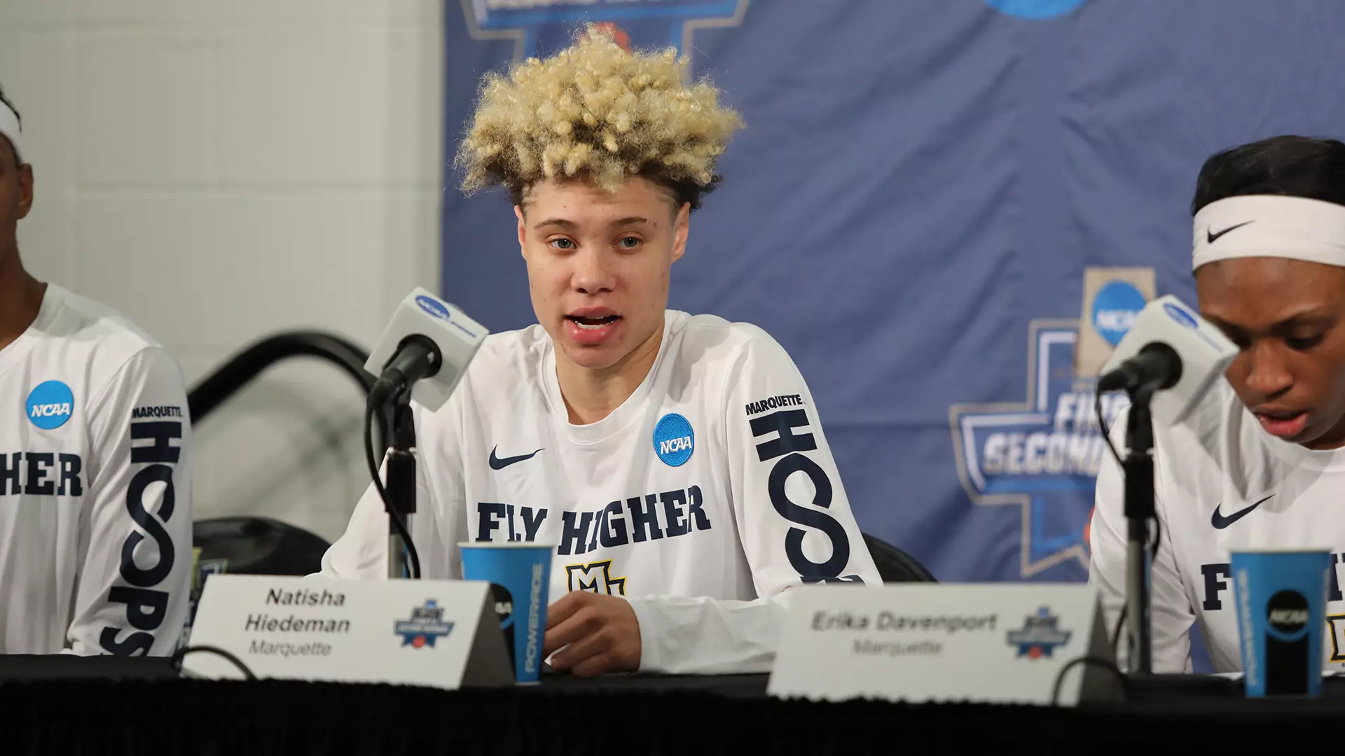 Women’s Basketball, vs. Dayton, NCAA Tournament, Press Conference, NCAA, 5 Natisha Hiedeman
Marquette Women’s Basketball vs. Dayton (2018 NCAA Tournament)