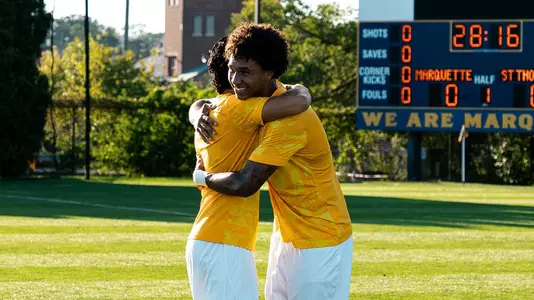 8 Peyton Hoard
Marquette Mens Soccer host St. Thomas for a home match at Valley Fields on Sept. 9, 2026. The Golden Eagles defeated St. Thomas 2-0.