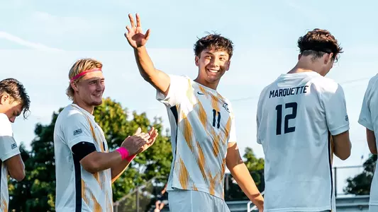 11 Hudson Torrez
Marquette Mens Soccer host St. Thomas for a home match at Valley Fields on Sept. 9, 2026. The Golden Eagles defeated St. Thomas 2-0.