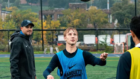 14 David Siemionko
Marquette Men's Soccer practice on Thursday Sept. 1.