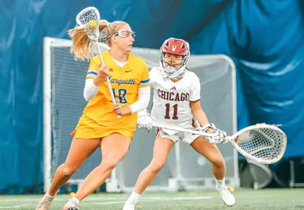 Marquette Women's Lacrosse plays an exhibition match against U Chicago at Valley Fields in Milwaukee, WI on January 31, 2026.