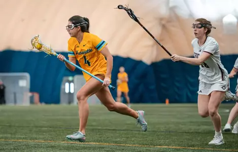 Marquette Women's Lacrosse plays an exhibition match against U Chicago at Valley Fields in Milwaukee, WI on January 31, 2026.