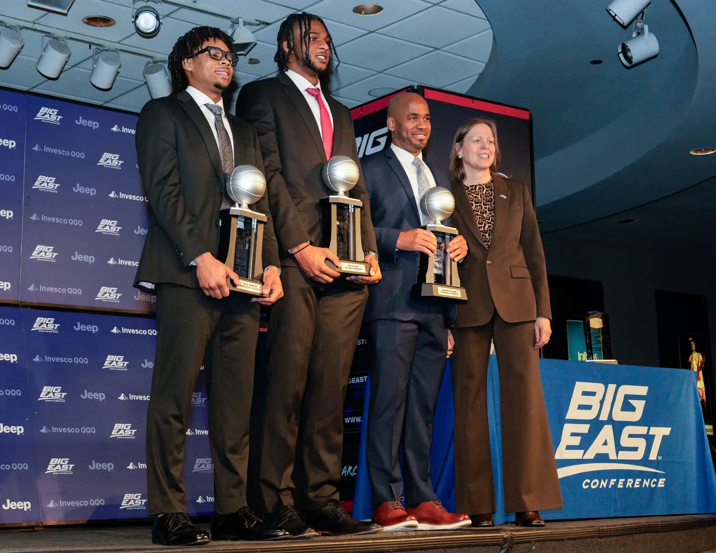NEW YORK, NY - MARCH 11: during the awards ceremony before the first round of the Big East Men’s Tournament at Madison Square Garden on March, 11, 2026 in New York City. (Photo by Porter Binks)