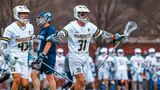 31 Adam Slager, 43 Noah Snyder, Men's Lacrosse, Sports