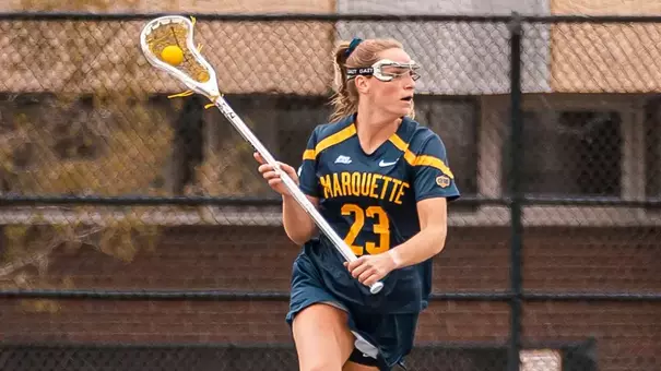 Marquette University women's lacrosse takes on #19 Denver at Peter Barton Lacrosse Stadium in Denver, Colorado on April 1, 2026. Photo by Matthew Haufe/Marquette Athletics.