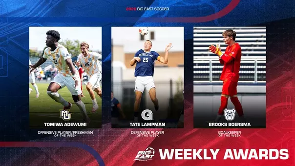 big east msoc weekly awards 8.31.26