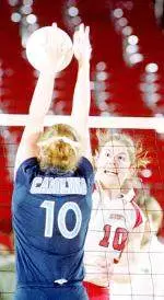 Rebecca Anderson had eight kills and seven digs for the Wolfpack against ECU.