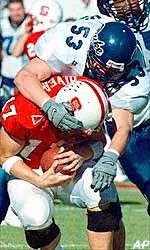 Phili Rivers (#17) scored the game winning touchdown against Duke last season.