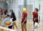 NC State volleyball helps out with the SAS Institute's Kids Sports/Activity Program