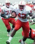 Fullback Derek Roberts scored a key touchdown against Indiana last season