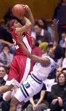 Amy Simpson, seen here against Duke, is one of three seniors returning for the 2002-03 Wolfpack Women.