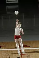 Senior Rebecca Anderson recorded five kills and a team-best 11 digs in her final match at Reynolds Coliseum.