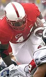 Tailback T.A. McLendon is stopped just short of the end zone by Connecticut defenders during the second quarter.