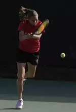 Agustina Arechevaleta is undefeated in singles and doubles for the weekend at the Old Point National ITA Invitational.