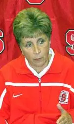 head coach Kay Yow at media day.