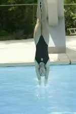 Amber O'Reilly (pictured) and teammate Molly Culberson competed in Saturday night's three-meter finals at the ACC Championships.