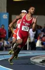 Derrick High won the 400 meters at Charlotte in the Pack's first outdoor meet.