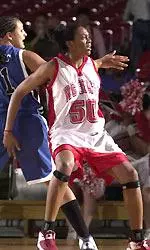 Senior center Kaayla Chones and Wolfpack once again have a challenging 2003-04 schedule ahead of them.