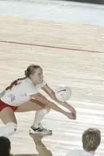 Junior outside hitter Melanie Rowe finished with 14 kills and seven digs for the Wolfpack.