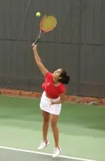 Nandita Chandrasekar won easily in her singles and doubles matches against UNC-W.