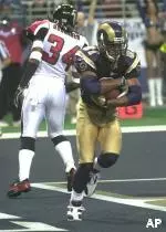 Torry Holt scores one of his 12 touchdowns.