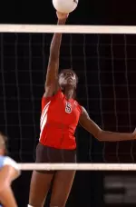 Junior middle blocker Adeola Kosoko notched 10 kills against the Deacons Friday night.