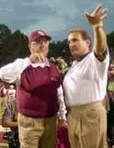 FSU's Bobby Bowden and NC State's Chuck Amato will put their friendship on hold for about three hours on Thursday night/