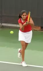 Nandita Chandrasekar won her match at No. 3 singles against ODU.