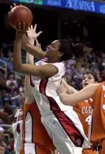 Kaayla Chones was the Aeropostale Player of the Game after she led NC State to a victory over Clemson in the ACC Tournament.