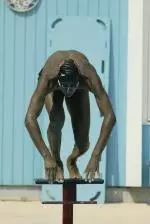 Cullen Jones swam in the 50 meter freestyle prelims on Monday, July 12, with a time of 23.48.