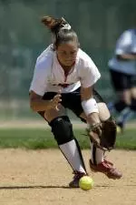 Shortstop Rene? LaCroix fields a groundball during a game last season.