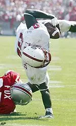Pack tight end T.J. Williams made this scoring catch in last year's triple overtime game against Ohio State.